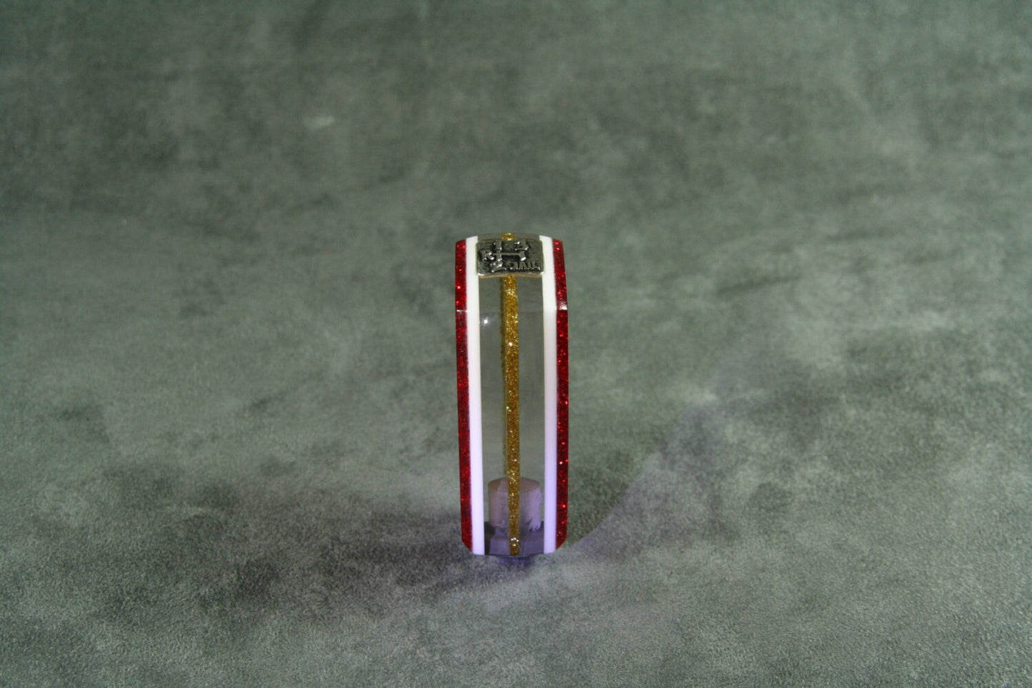 Red, White and Gold SHIFT HANDLE For Your Hot Rod or Rat Rod, Shifter Knob