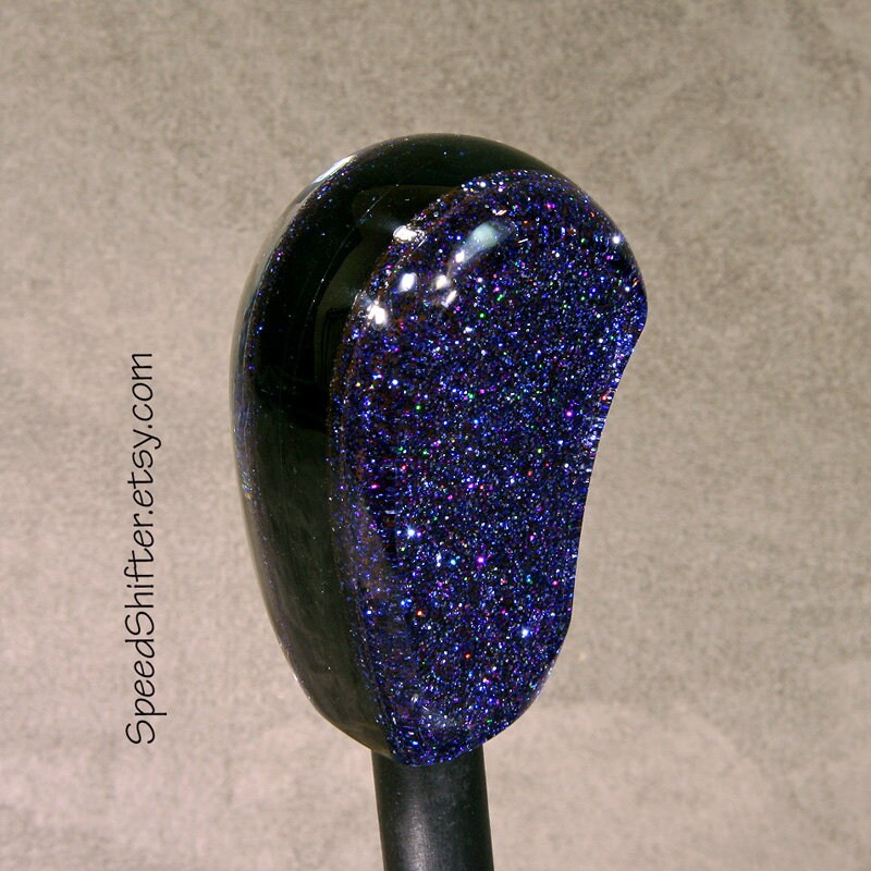 Midnight Blue, SHIFT KNOB  Metallic, Purple and Silver Metal Flake, For your Hot Rod, Rat Rod, Cool Ride, Sports Car, Fast Car