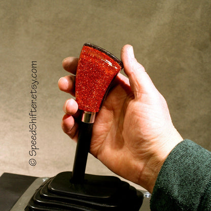 ORANGE METALFLAKE Shift Knob, Specific Thread or Universal Fit.  For your Hot Rod, Rat Rod, Cool Ride, Sports Car, Fast C