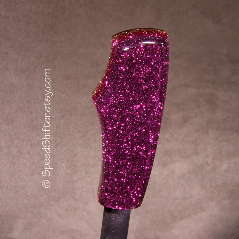 Metal Flake PURPLE SHIFT KNOB, With Layers of Clear and Gold.  For your Hot Rod, Rat Rod, Cool Ride, Sports Car, Fast Car