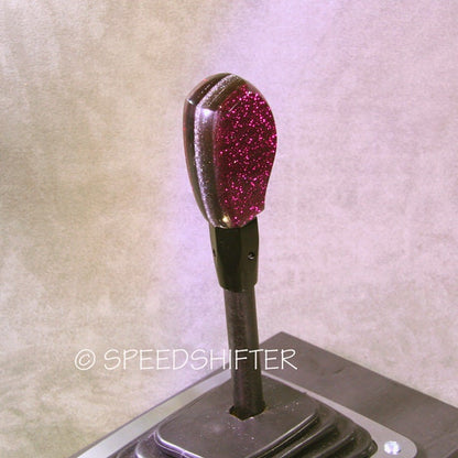 Burgundy Metal Flake Shift Knob: Universal Fit, Handmade Acrylic