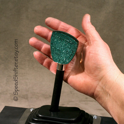 SAGE Green and Smoke Gray, SHIFT KNOB  Metallic, Metal Flake, For your Hot Rod, Rat Rod, Cool Ride, Sports Car, Fast Car