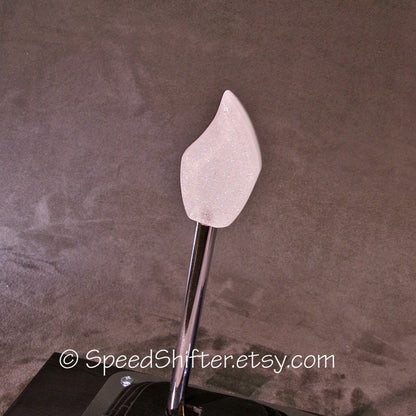 Holographic White Metal Flake Shift Knob for Hot Rod, Rat Rod, Sports Car