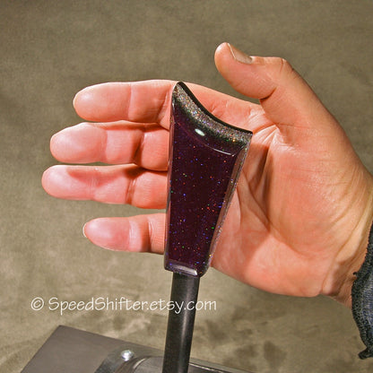 Dark Purple with Holographic Rainbow SHIFTER KNOB, Specific Thread Mount or Universal Fit.  For your Hot Rod, Rat Rod, Cool Ride, Sports Car