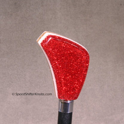 Metallic Red and Gold SHIFT KNOB For Your Hot Rod or Rat Rod, Metalflake Colors, To Fit any Shifter