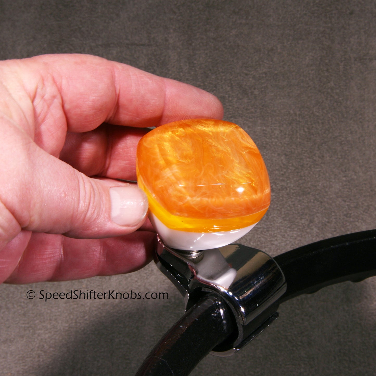 Steering Wheel Spinner Knob, Brody Knob, Handmade in Any Color Metalflake