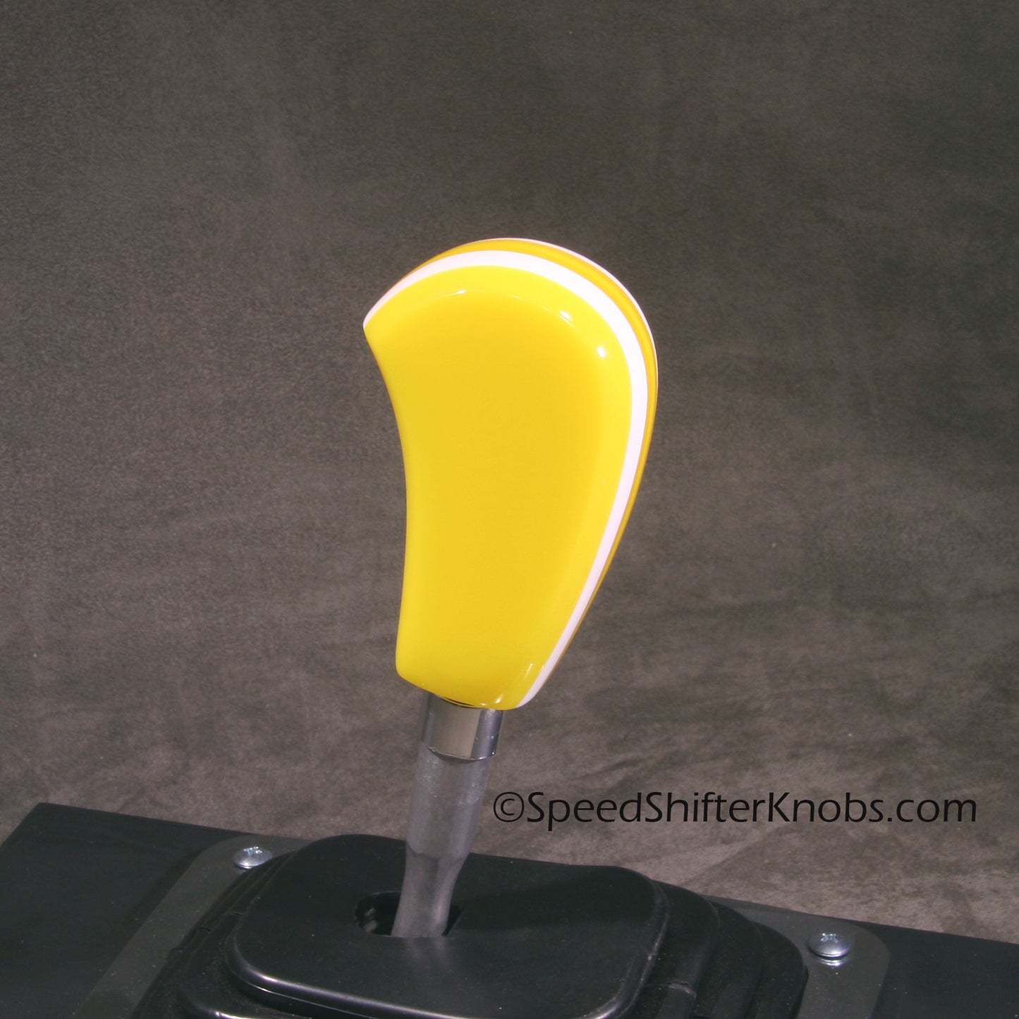 Yellow and White. SHIFT KNOB, Thread Mount or Universal Fit. For your Hot Rod, Rat Rod, Cool Ride, Sports Car (Copy)