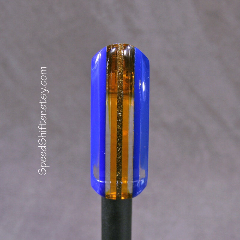 Blue, Amber and Gold, SHIFT KNOB, For your Hot Rod, Rat Rod, Cool Ride, Sports Car, Fast Car