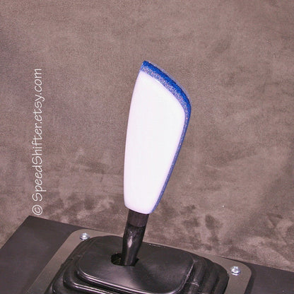 White and Blue, SHIFT KNOB  Metallic, Metal Flake, For your Hot Rod, Rat Rod, Cool Ride, Sports Car, Fast Car
