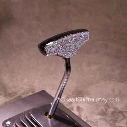 Silver Rainbow Holographic with Burgundy and Smoke. T-Handle SHIFT KNOB,  For your Hot Rod, Rat Rod, Cool Ride, Sports Car, Fast C