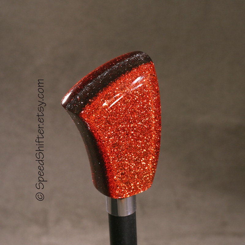 ORANGE METALFLAKE Shift Knob, Specific Thread or Universal Fit.  For your Hot Rod, Rat Rod, Cool Ride, Sports Car, Fast C
