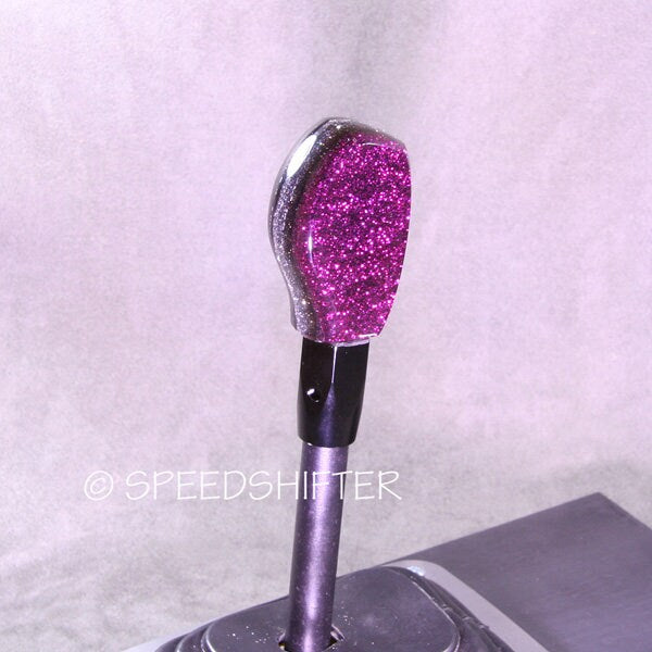 Burgundy Metal Flake Shift Knob: Universal Fit, Handmade Acrylic