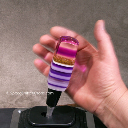 Purple, Clear, White, with a bit of Gold, SHIFT KNOB, Can Be Universal Fit  For your Hot Rod, Rat Rod, Cool Ride, Sports Car, Fast Car