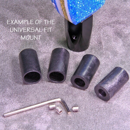 Electric Blue with Silver and Bronze SHIFT KNOB, Specific Thread Mount or Universal Fit.  For your Hot Rod, Rat Rod, Cool Ride, Sports Car