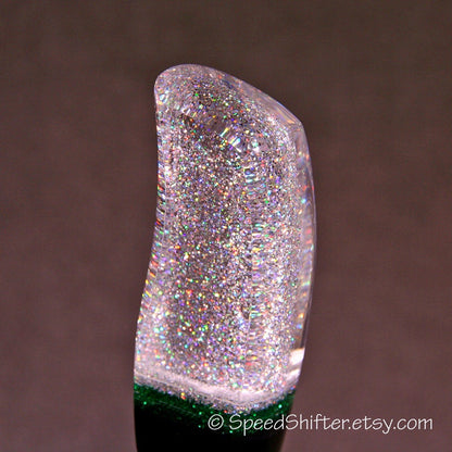 HOLOGRAPHIC with Green and Black. SHIFT KNOB, Specific Thread or Universal Fit.  For your Hot Rod, Rat Rod, Cool Ride, Sports Car, Fast C