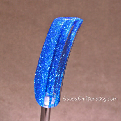 Metal Flake Blue SHIFT KNOB, With Layers of Clear.  For your Hot Rod, Rat Rod, Cool Ride, Sports Car, Fast Car