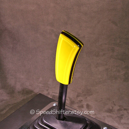 Yellow and Root Beer Brown. SHIFT KNOB, Thread Mount or Universal Fit. For your Hot Rod, Rat Rod, Cool Ride, Sports Car