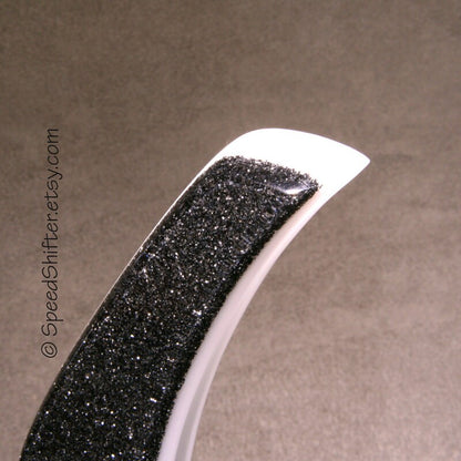 BLACK Metal Flake SHIFT KNOB, With Layers of White and Clear.  For your Hot Rod, Rat Rod, Cool Ride, Sports Car, Fast Car