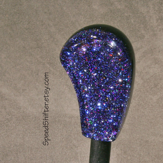 Midnight Blue, SHIFT KNOB  Metallic, Purple and Silver Metal Flake, For your Hot Rod, Rat Rod, Cool Ride, Sports Car, Fast Car