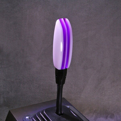 Purple and White SHIFT KNOB, Universal Fit, for your Hot Rod, Rat Rod, Cool Ride, Sports Car, Fast Car, Slow Car