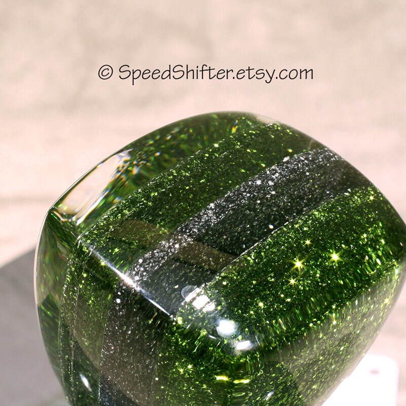 Forest Green and Charcoal, SHIFT KNOB  Metallic, Metal Flake, For your Hot Rod, Rat Rod, Cool Ride, Sports Car, Fast Car