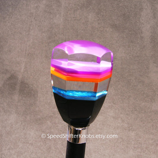 Stacked colors SHIFT KNOB Metallic, Metal Flake, For your Hot Rod, Rat Rod, Cool Ride, Sports Car, Fast Car