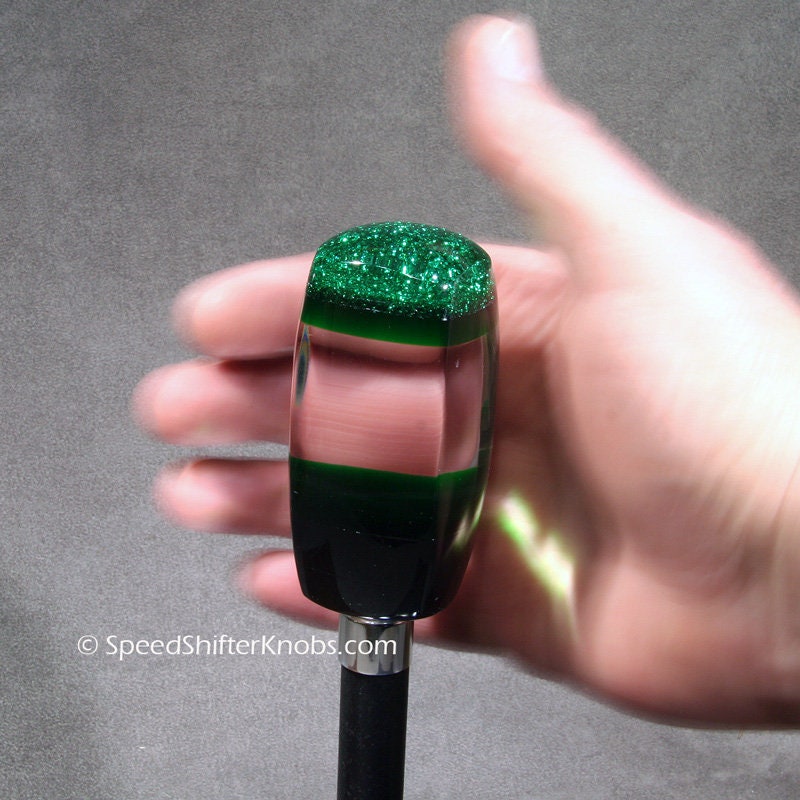 Green, SHIFT KNOB  Metallic, Metal Flake, For your Hot Rod, Rat Rod, Cool Ride, Sports Car, Fast Car