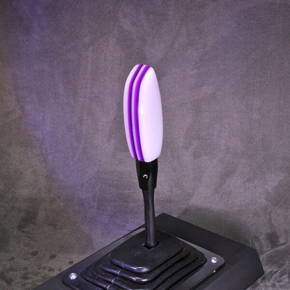 Purple and White SHIFT KNOB, Universal Fit, for your Hot Rod, Rat Rod, Cool Ride, Sports Car, Fast Car, Slow Car