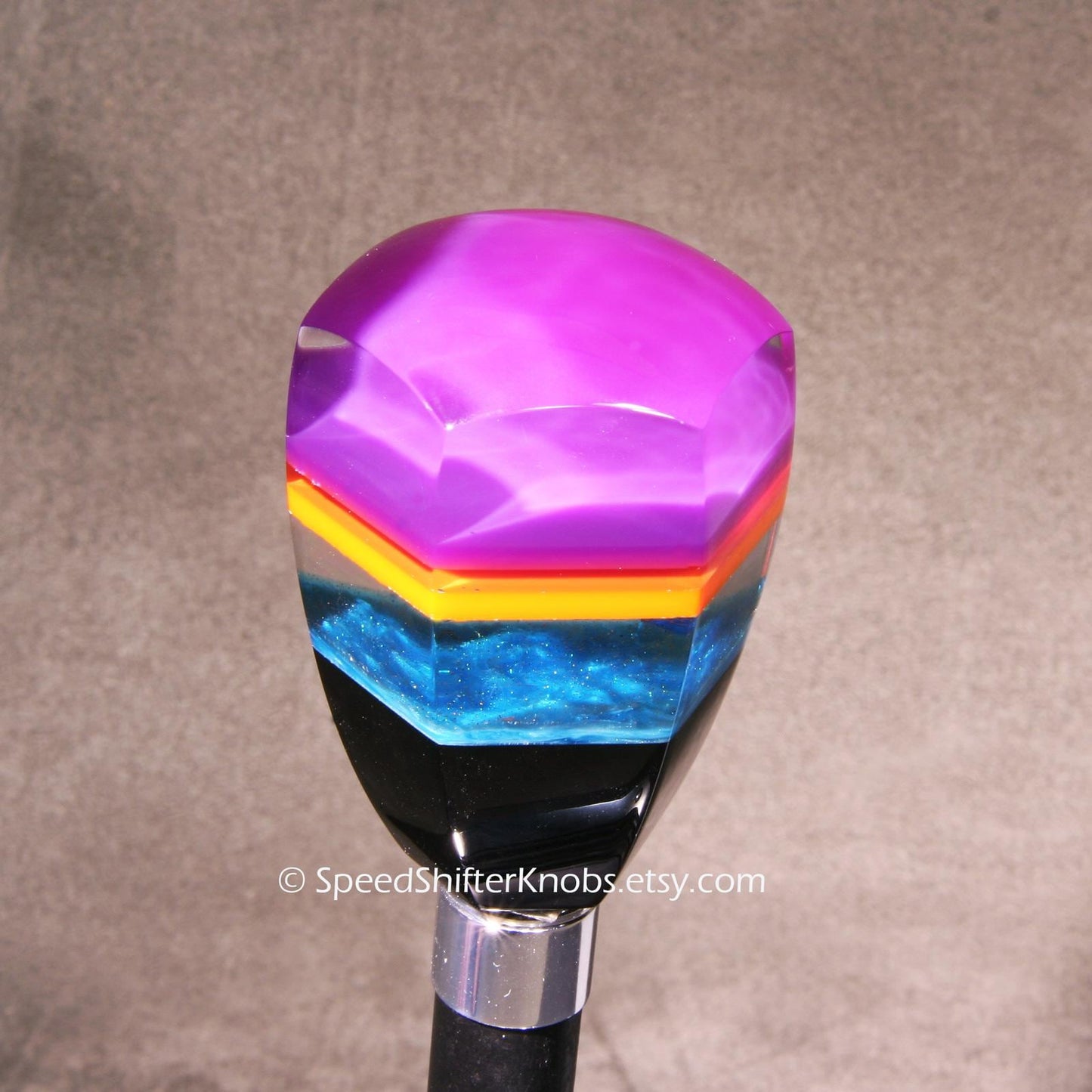 Stacked colors SHIFT KNOB Metallic, Metal Flake, For your Hot Rod, Rat Rod, Cool Ride, Sports Car, Fast Car