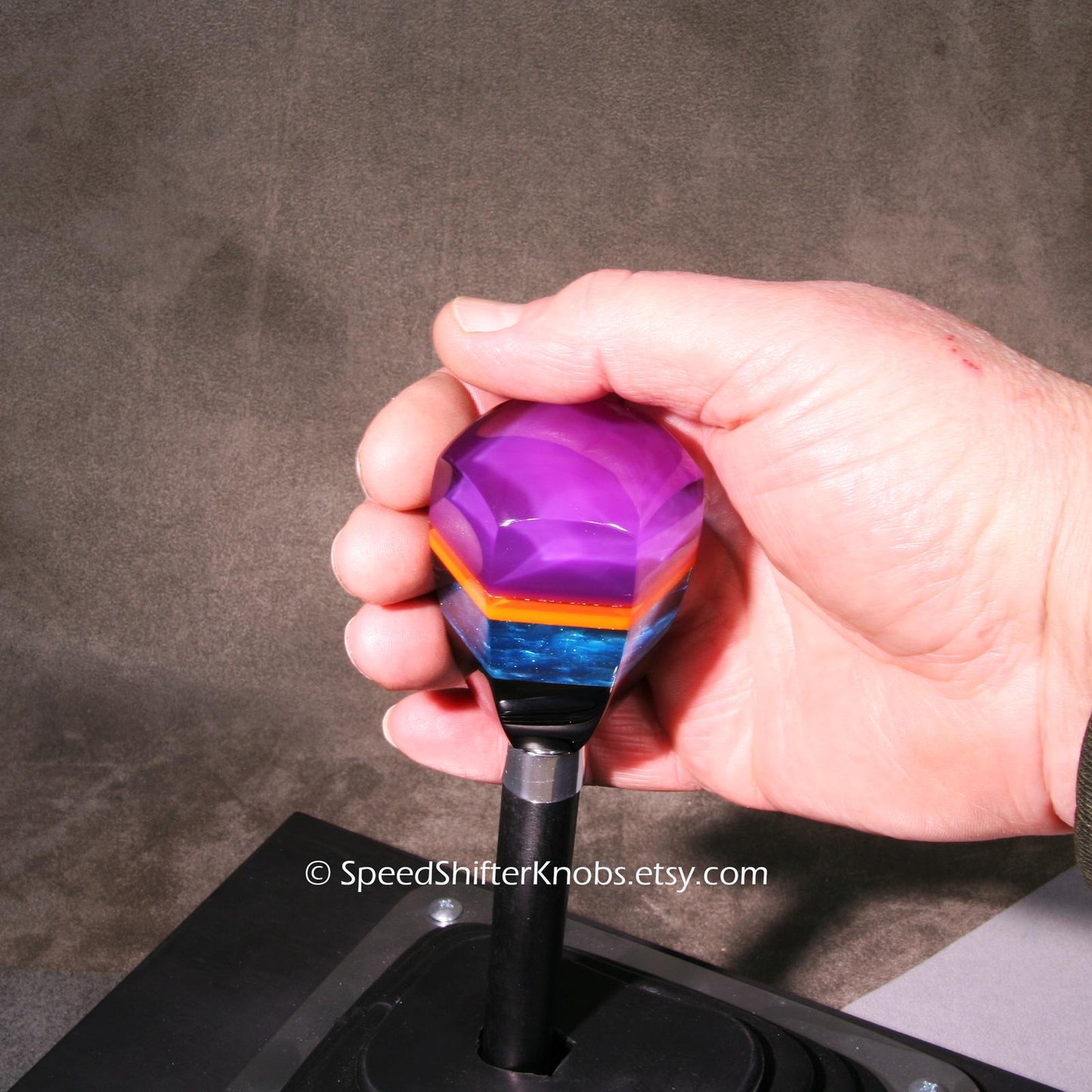 Stacked colors SHIFT KNOB Metallic, Metal Flake, For your Hot Rod, Rat Rod, Cool Ride, Sports Car, Fast Car