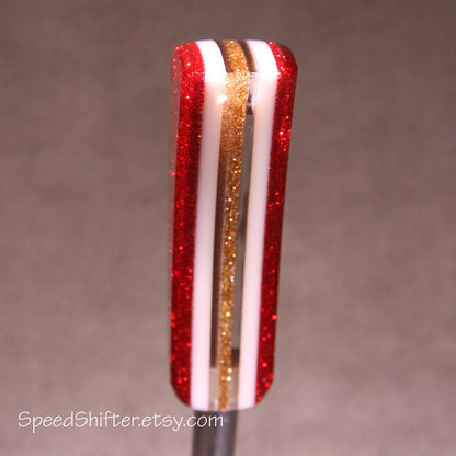 Red, Gold, White SHIFT KNOB.  Metallic, Metal Flake, For your Hot Rod, Rat Rod, Cool Ride, Sports Car, Fast Car