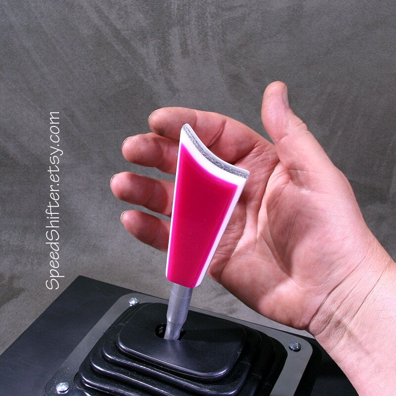 Bright Magenta, Silver and White, SHIFT KNOB, For your Hot Rod, Rat Rod, Cool Ride, Sports Car, Fast Car