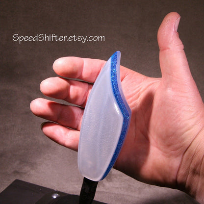 Pearl Silver with Metal Flake Blue SHIFT KNOB.  For your Hot Rod, Rat Rod, Cool Ride, Sports Car, Fast Car