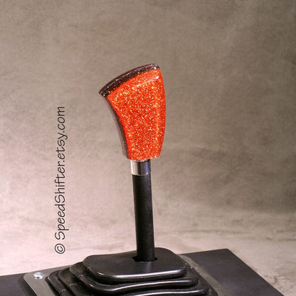 ORANGE METALFLAKE Shift Knob, Specific Thread or Universal Fit.  For your Hot Rod, Rat Rod, Cool Ride, Sports Car, Fast C