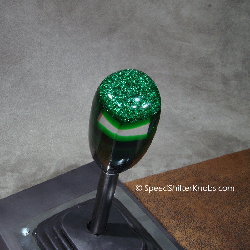 Green, SHIFT KNOB  Metallic, Metal Flake, For your Hot Rod, Rat Rod, Cool Ride, Sports Car, Fast Car