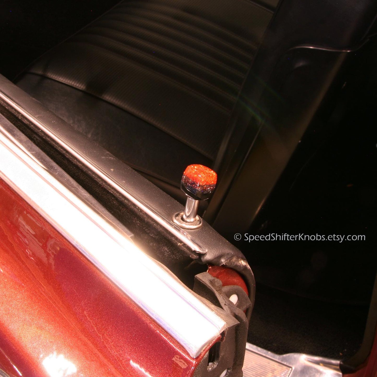 Customizable Car Metalflake DOOR LOCK Knobs (set of 2) - Old School Car - Any Color, Made to Order